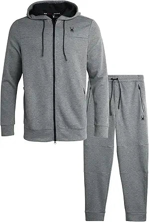 Spyder Mens Sweatsuit Performance Knit Hoodie Jogger Set