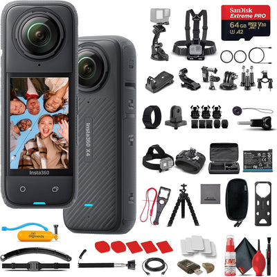 Insta360 CINSABMA X4 Waterproof 8K 360 Action Camera Kit