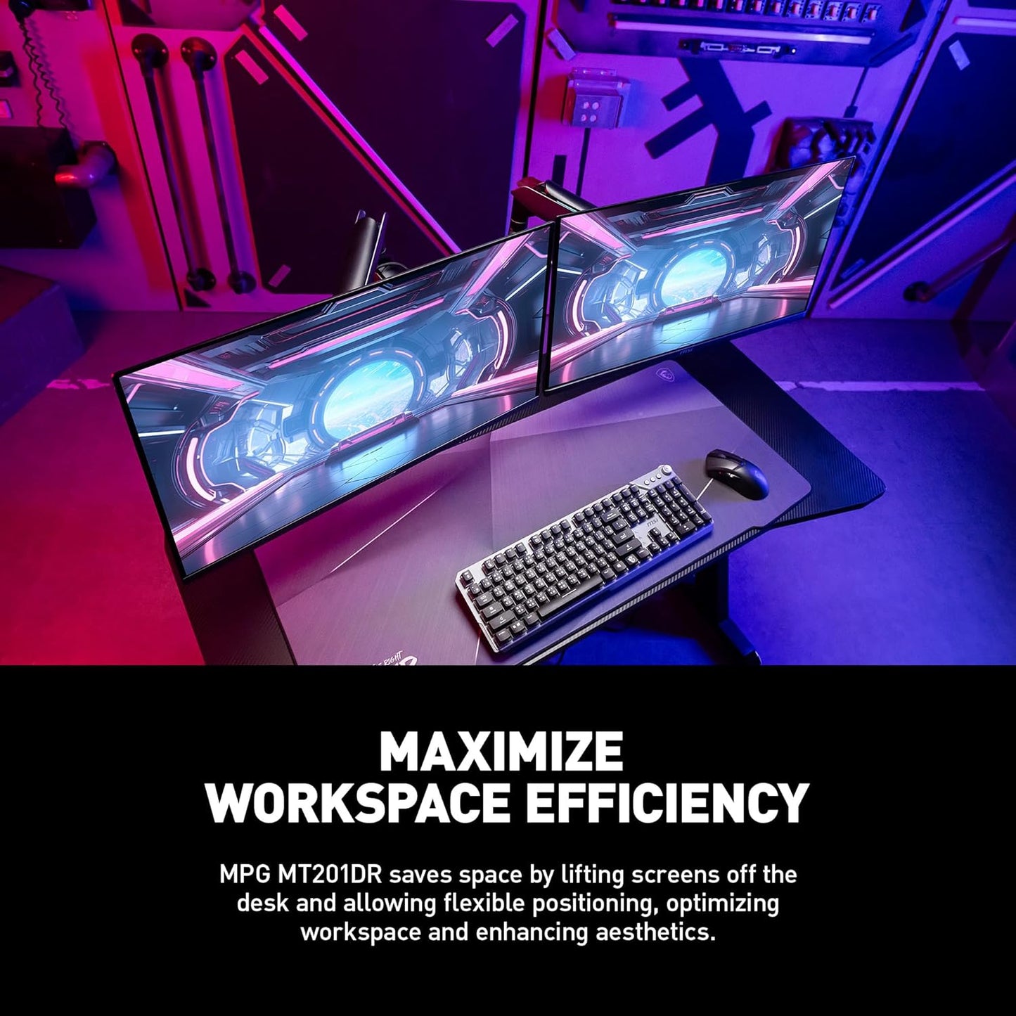 MSI MPG MT201DR Premium RGB Dual Monitor Stand