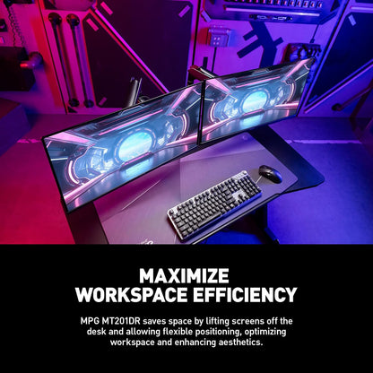 MSI MPG MT201DR Premium RGB Dual Monitor Stand