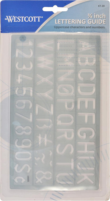 Westcott KT-20-001 Alphabet Number Lettering Guide