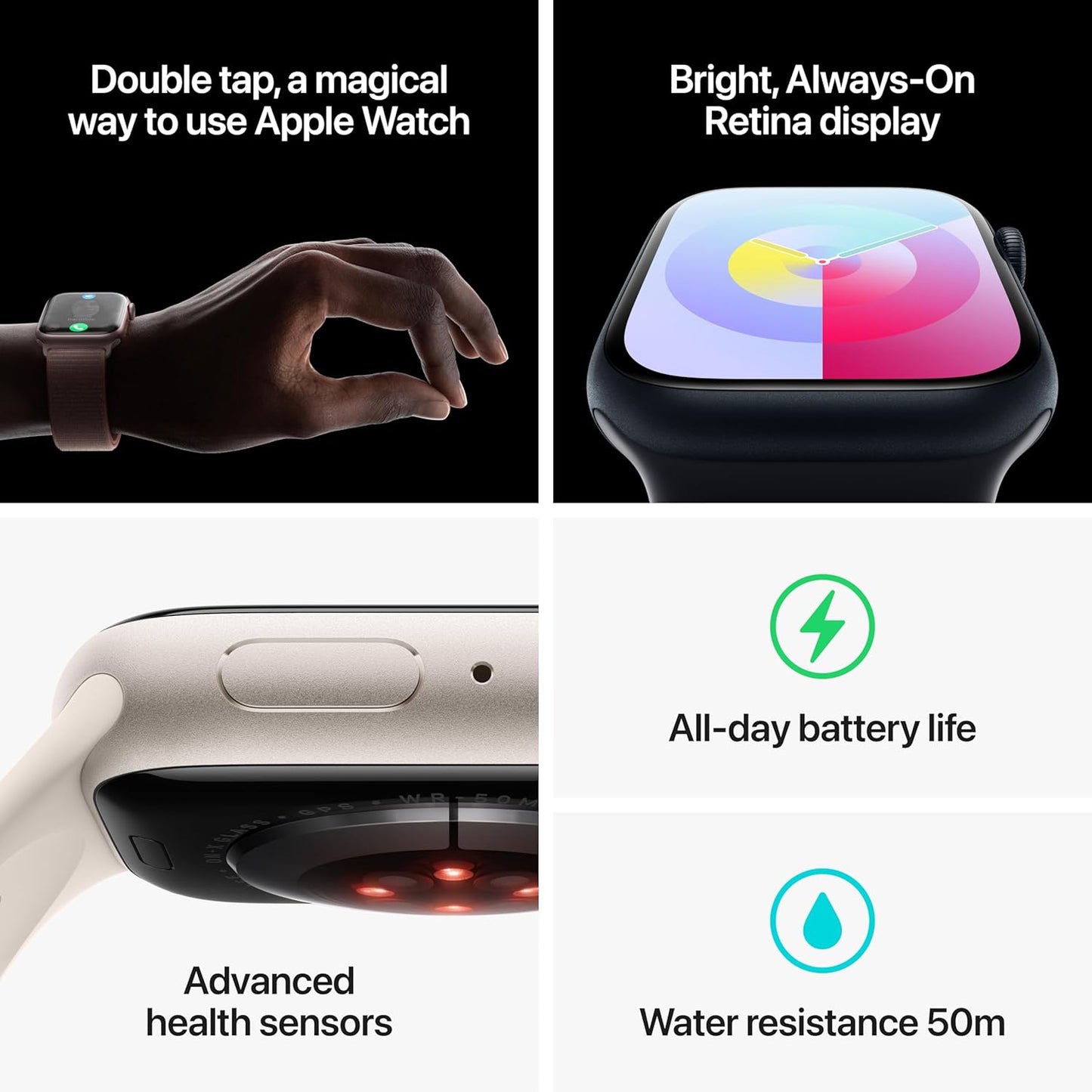 Apple Watch Series 9 (GPS) 41mm - Midnight Aluminum