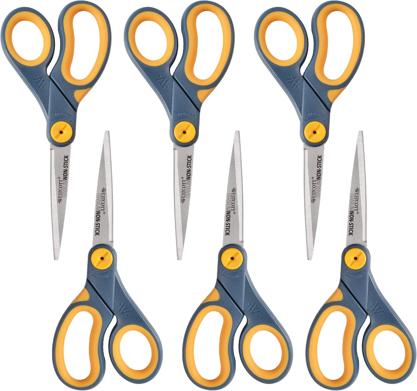 Westcott ‎17597 Non-Stick Titanium Scissors 8-Inch 6-Pack
