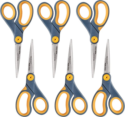 Westcott ‎17597 Non-Stick Titanium Scissors 8-Inch 6-Pack