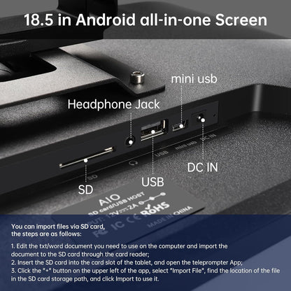 GVM Teleprompters with Carry Case and Tablet Control