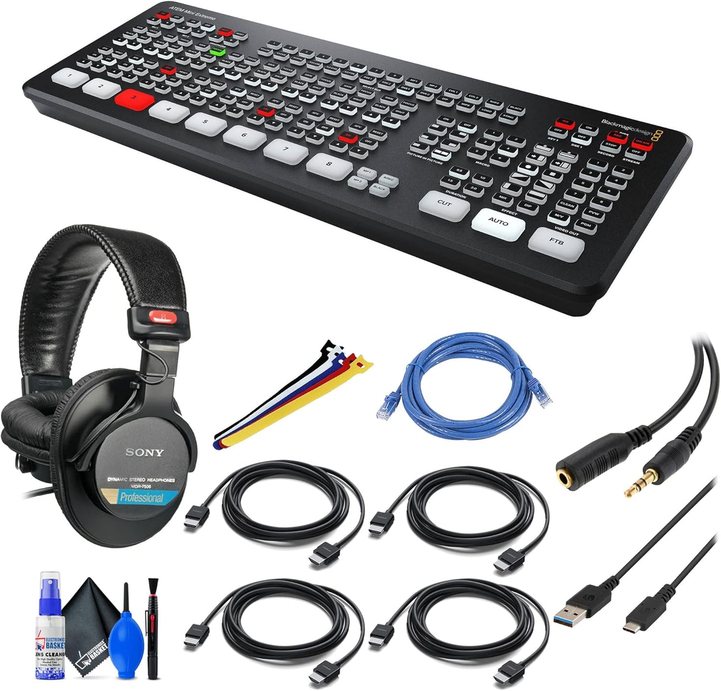 Blackmagic Design ATEM Mini Extreme Live Stream Switcher Bundle