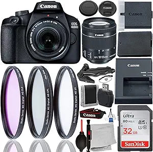 Canon EOS 4000D DSLR 18-55mm Lens Bundle Renewed