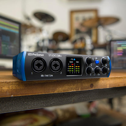 PreSonus Studio 24c 2x2 USB Audio Interface Recording Bundle