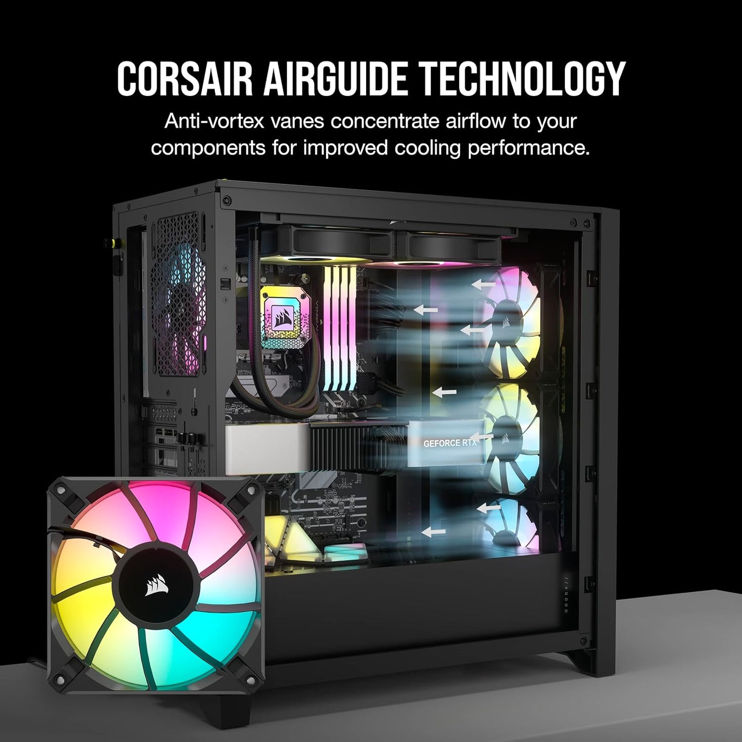 Corsair AF120 RGB Elite 120mm PWM Fan Kit (Renewed)