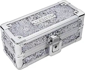 Vaultz VZ03894 Locking Sunglass Case Silver Glitter