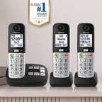 Panasonic KX-TGU433B - Cordless Phone - Large Display - Call Block