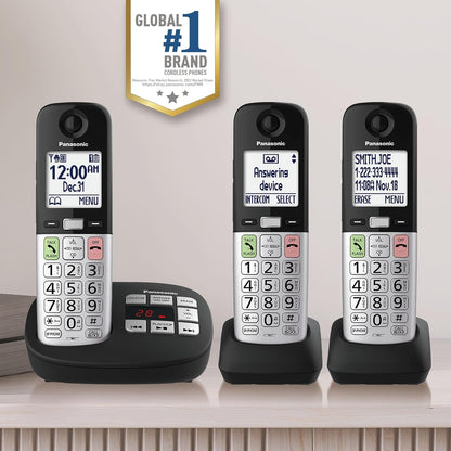 Panasonic KX-TGU433B - Cordless Phone - Large Display - Call Block