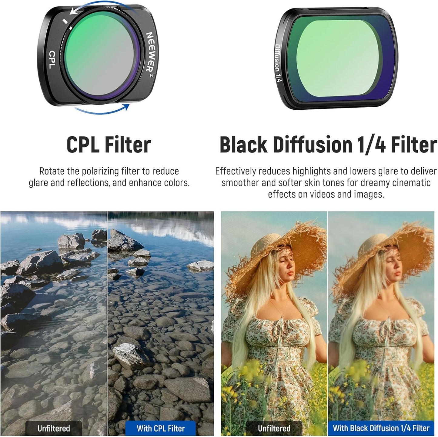 Neewer 10104902 Magnetic Filter Set for DJI Osmo Pocket 3