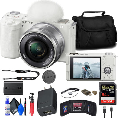 Sony ILCZV-E10L/W ZV-E10 White Mirrorless Vlogging Camera Kit