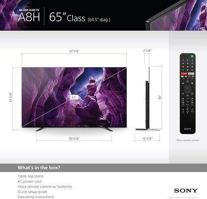 Sony XBR 65A8H Renewed 65-Inch OLED Android TV
