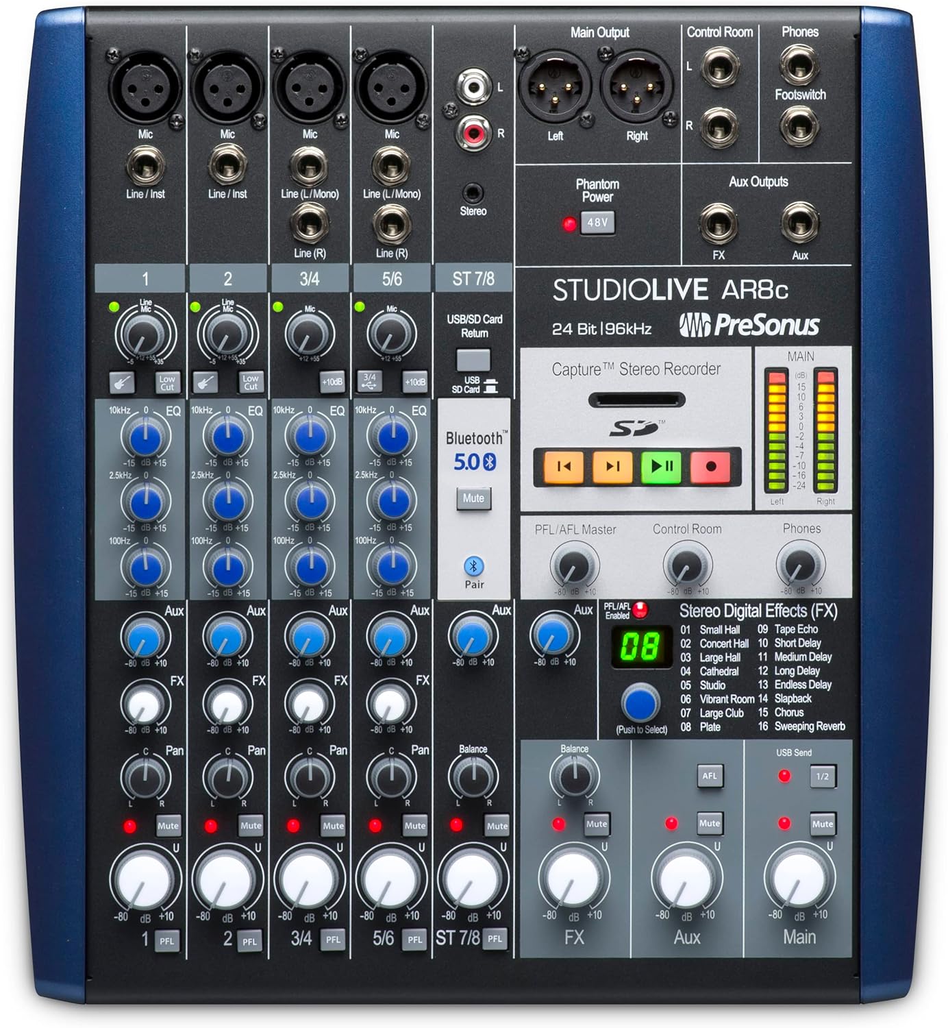 PreSonus StudioLive AR8c 8-Channel USB-C Mixer