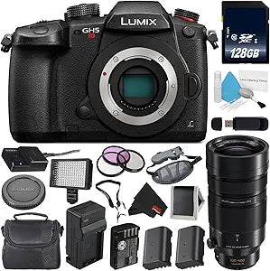 Panasonic DC-GH5S-7 Lumix: 4K Mirrorless Camera, 100-400mm Lens