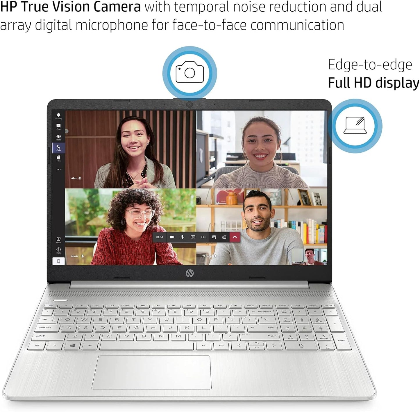 HP Laptop 15.6" FHD Windows 11 Pro Notebook