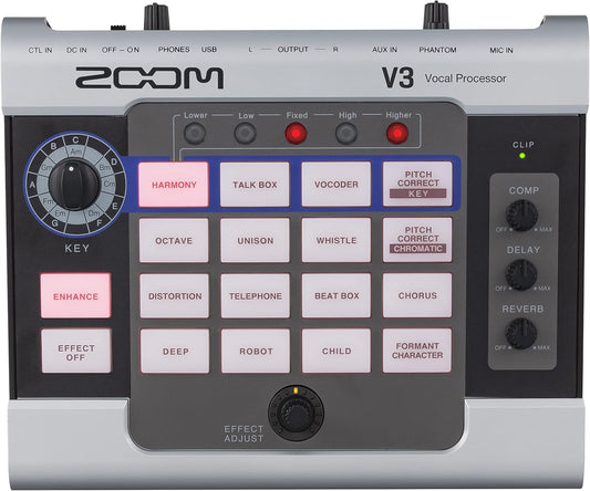 Zoom V3 Vocal Processor Multi-Effects USB Audio Interface