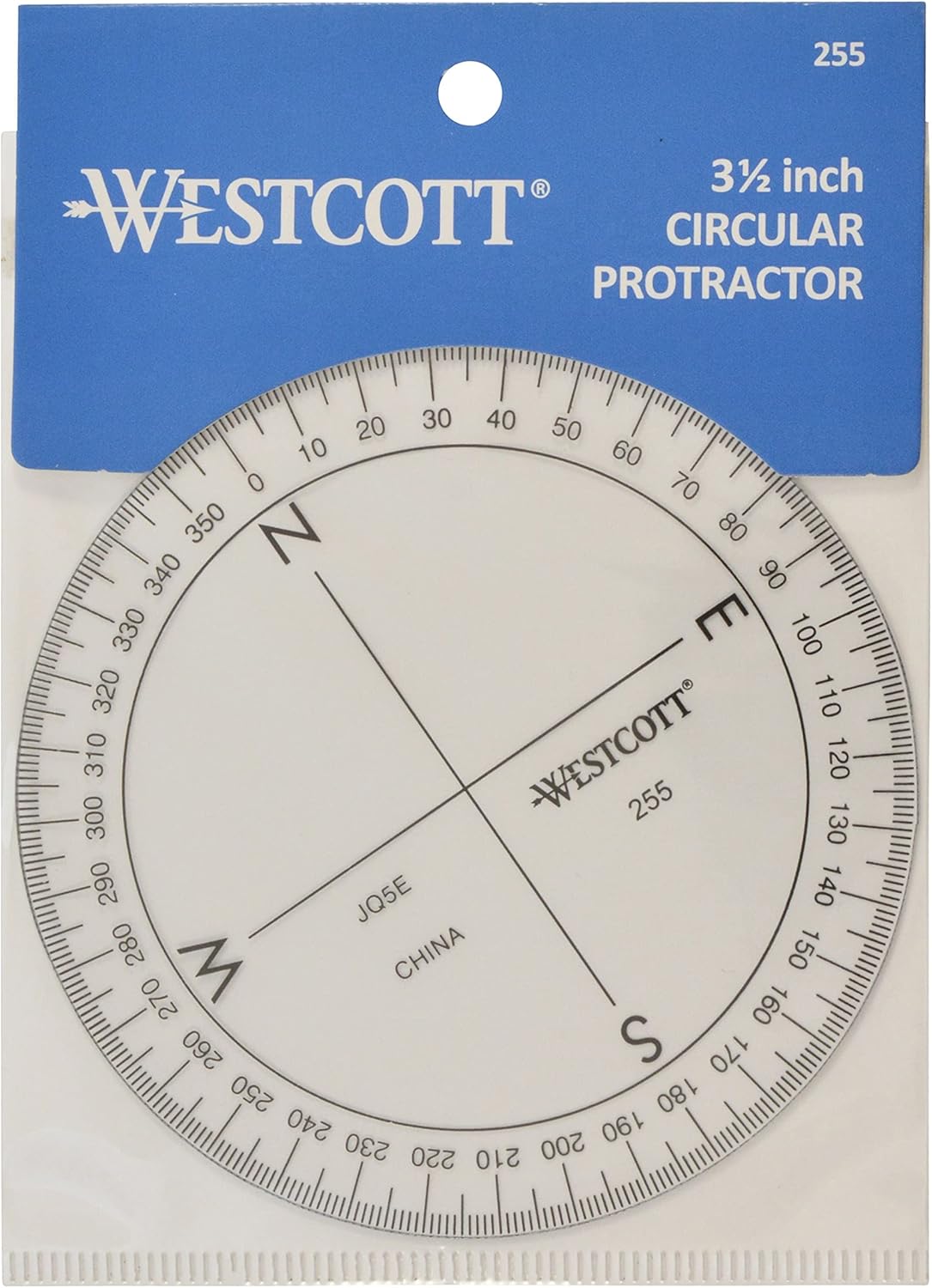 Westcott 255 360-Degree Protractor Compass