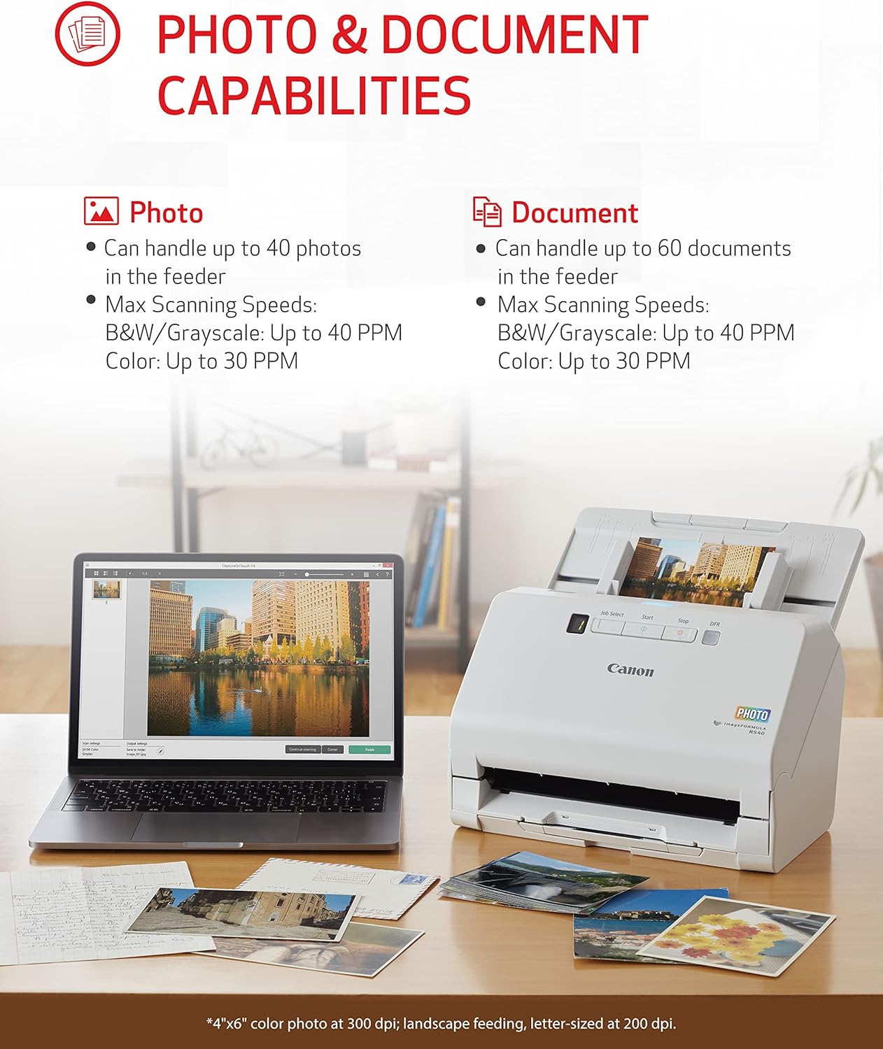 Canon RS40 imageFORMULA Photo/Document Scanner - ADF
