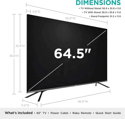 Hisense 65R8F 65-Inch 4K ULED Roku Smart TV