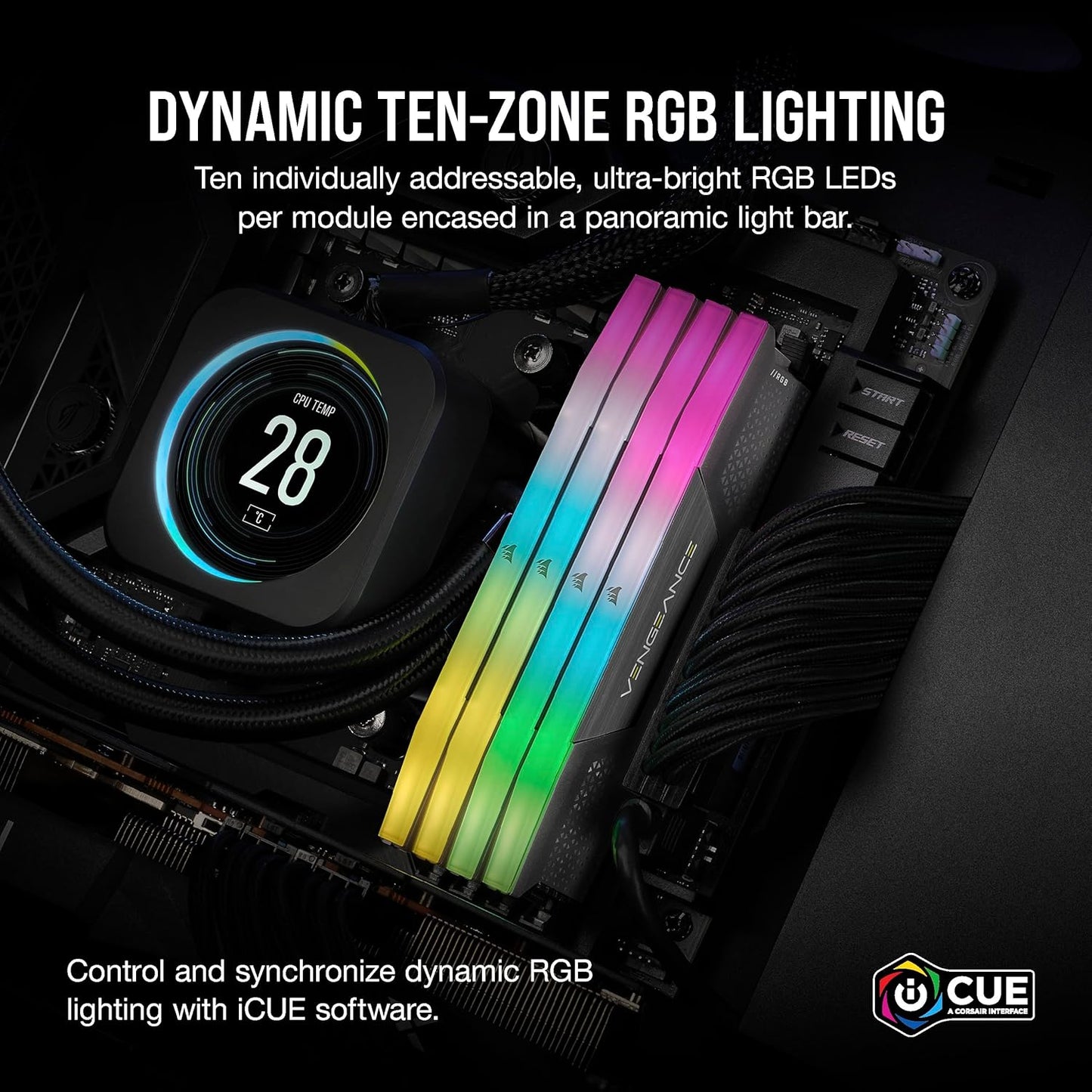 Corsair CMH64GX5M2B6000Z40 Vengeance RGB DDR5 64GB 6000MHz Memory