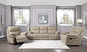 Lexicon S189580TN*3 Ryan 3-Piece Tan Reclining Sofa Set