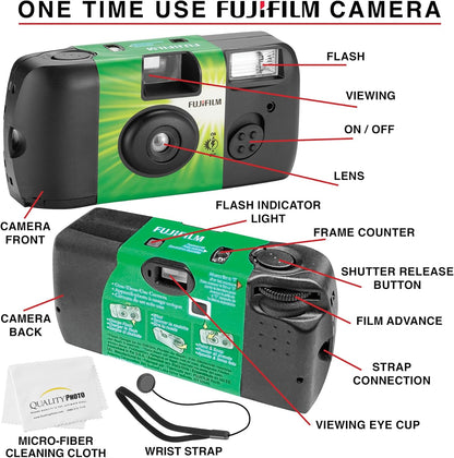 Fujifilm 3216575165 QuickSnap Flash 400 Disposable Camera - 5 Pack