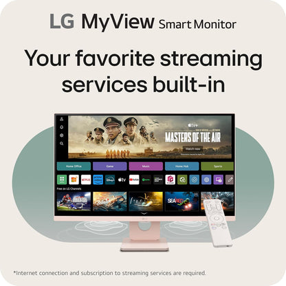 LG 27SR50F-P 27" FHD MyView Smart Monitor - Pink
