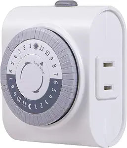 GE 15076 24-Hour Indoor Mechanical Timer - Easy Programming