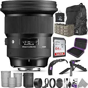 Sigma 105mm f/1.4 DG HSM Art Lens Sony E Bundle — main product image