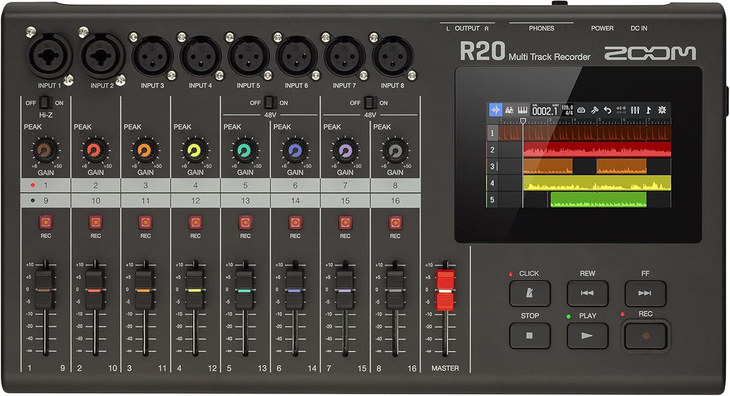 Zoom R20 Multi Track Recorder with Bluetooth Adapter