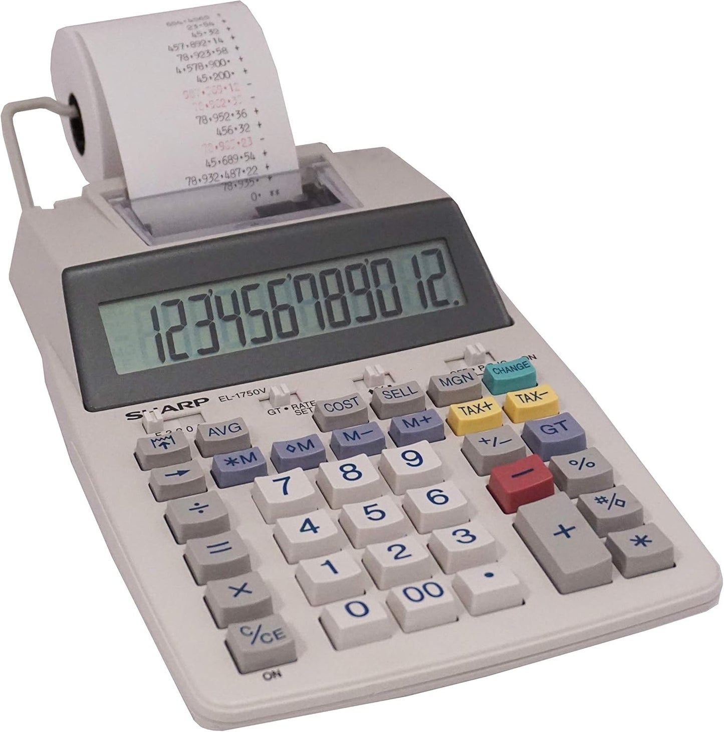 Sharp EL-1750V Two-Color Printing Calculator