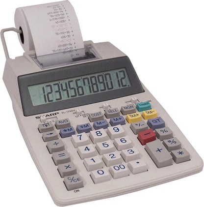 Sharp EL-1750V Two-Color Printing Calculator