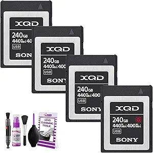 Sony QD-G240F XQD G Series 240GB Memory Card (4-Pack)