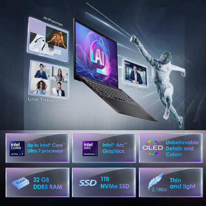 MSI PRE13EVOA2014 Prestige 13 AI+ Evo 2.8K OLED Laptop