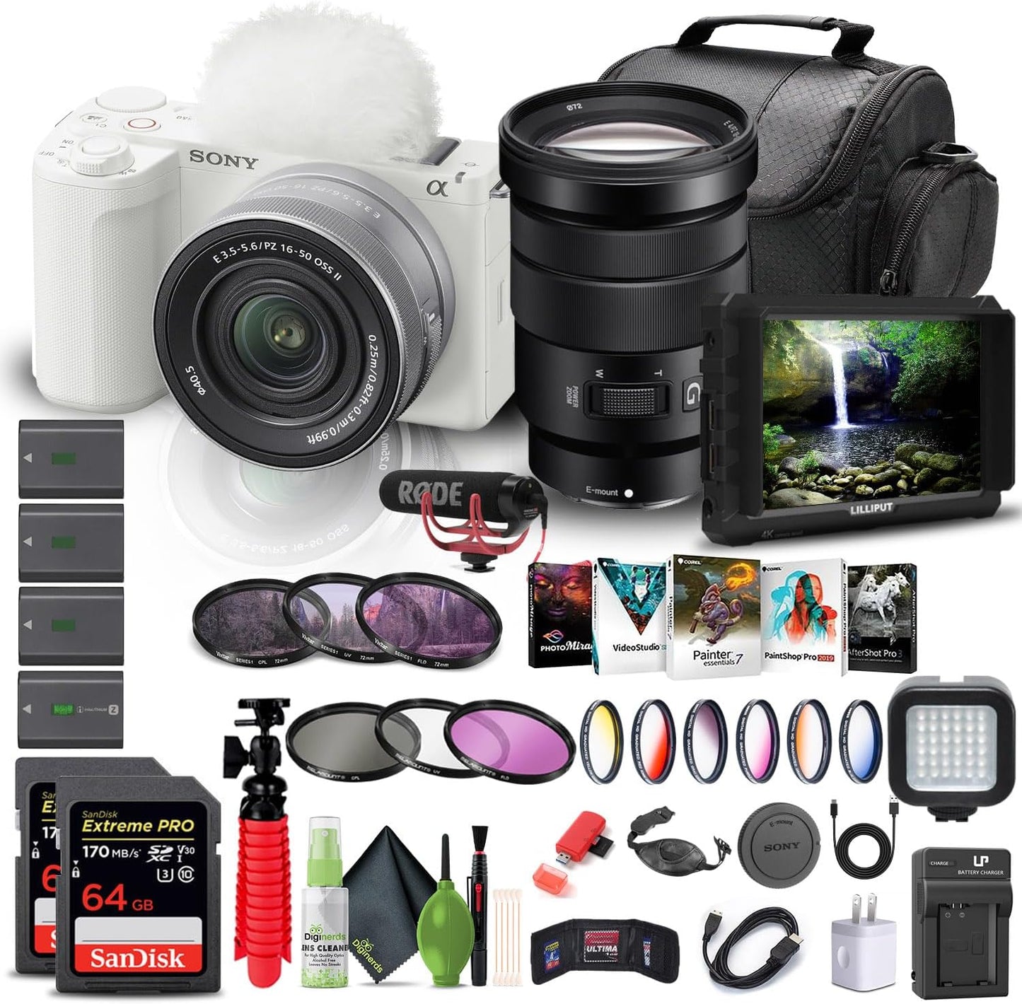 Sony ZVE10M2KW Alpha ZV-E10 II Vlogging Camera Bundle (Renewed)