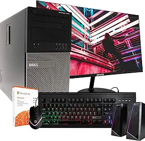Dell OptiPlex 7010 - Tower PC - Quad Core i5, 16GB RAM, SSD, WiFi, Win 10 + Office 365 - Renewed