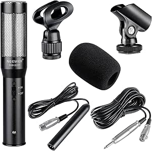 Neewer Uni-Directional Condenser Shotgun Microphone + LED Light