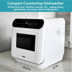 RCA RDW3216 Portable Countertop Dishwasher - Compact Design