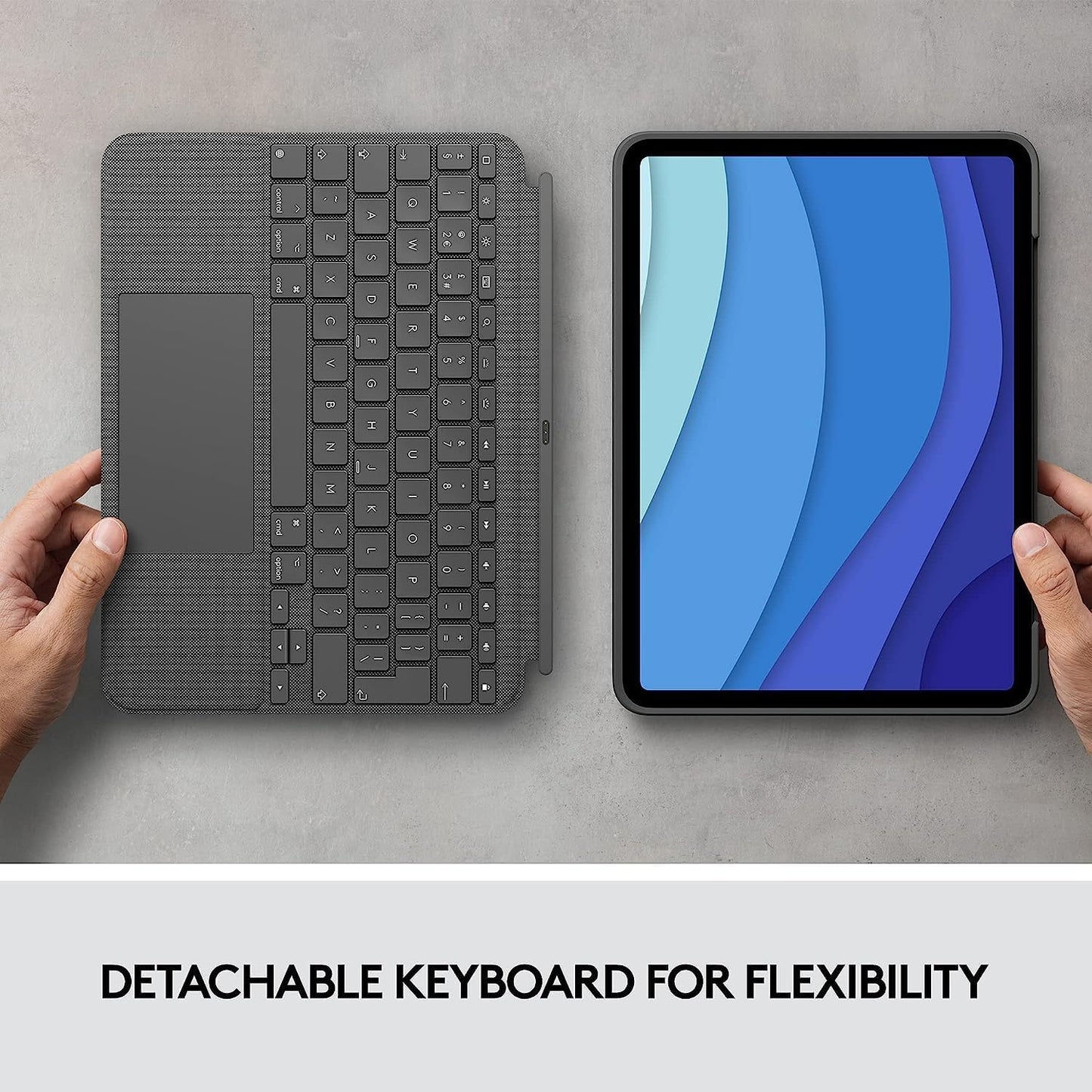 Logitech 920-010260 Combo Touch iPad Pro Keyboard Case Renewed