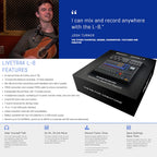 Zoom LiveTrak L-8 Podcast Mixer Bundle ZDM-1 Microphones