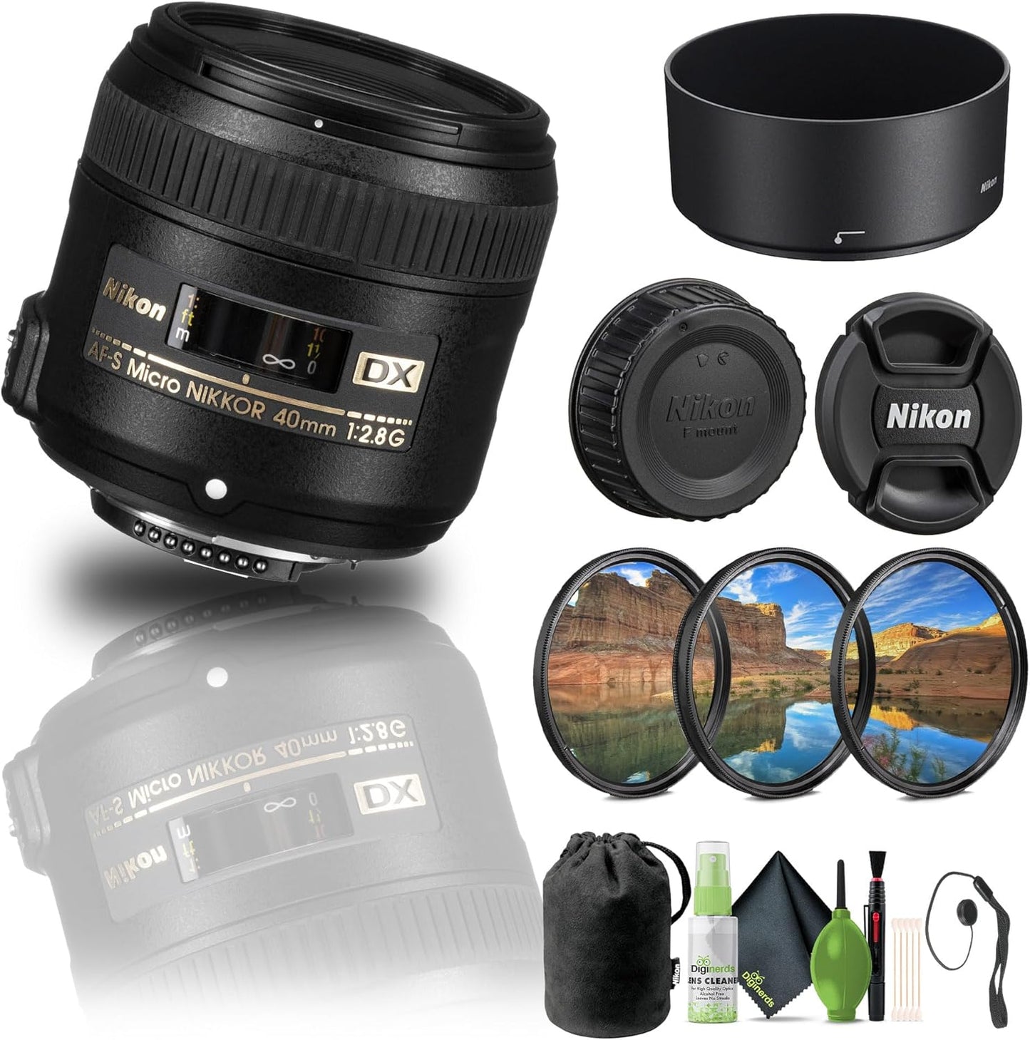 Nikon AF-S DX 40mm f/2.8G Macro Lens Bundle