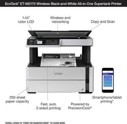Epson ET-M2170 EcoTank Wireless Monochrome Printer