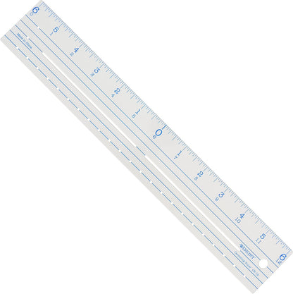 Westcott CR-12 12" Plastic Ruler - Zero Centering