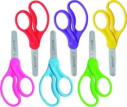 Westcott 16454 Kids' Safety Scissors 6-Pack