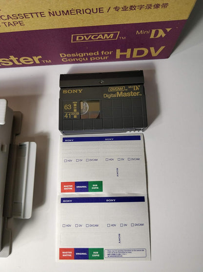 Sony 63DM DigitalMaster DV HDV DVCAM Tape 10-Pack