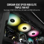 Corsair CO-9050109-WW iCUE SP120 RGB Elite 120mm Fan Kit