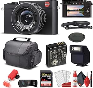 Leica D - Lux 7 Black Digital Camera Bundle